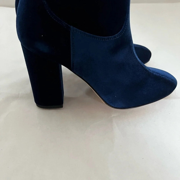Pinko Jeans Bootie Velvet Fabric Blue Womens Size EU 39 US 9 NWB - Picture 8 of 9